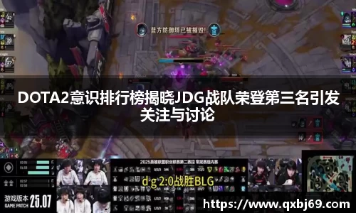 DOTA2意识排行榜揭晓JDG战队荣登第三名引发关注与讨论